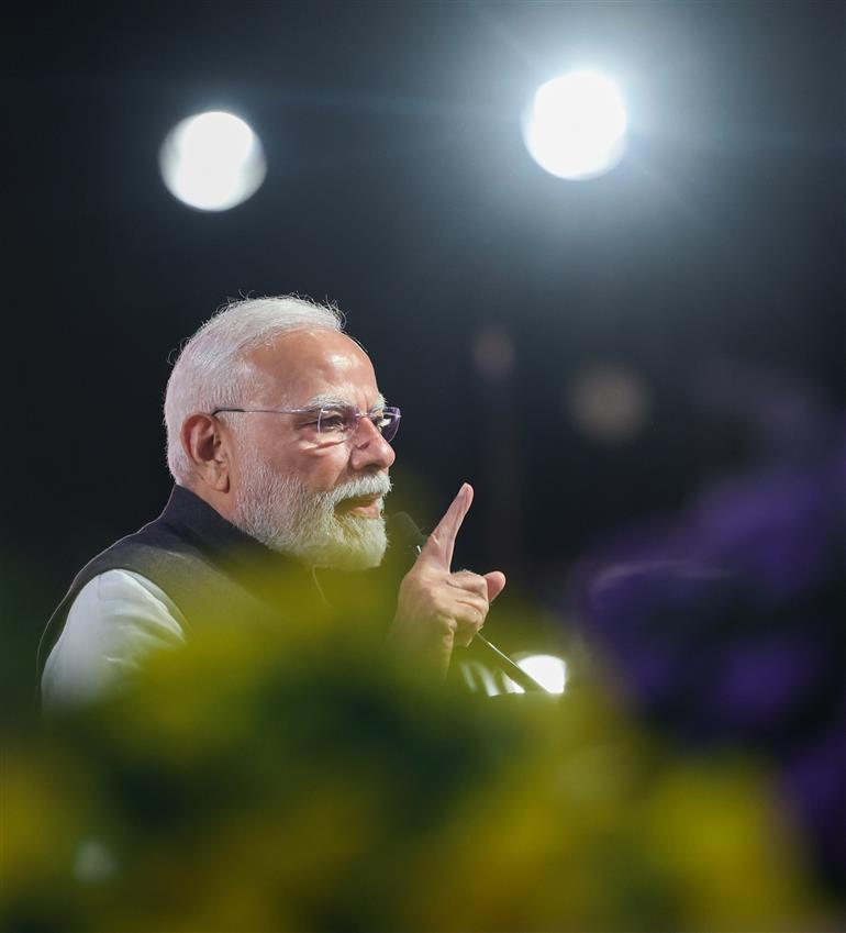 PM addressing at the laying of foundation stone, inauguration of various metro projects in Bengaluru, Karnataka on August 10, 2025.