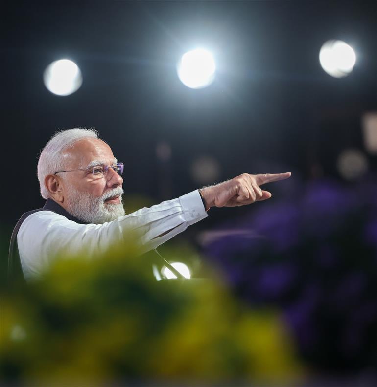 PM addressing at the laying of foundation stone, inauguration of various metro projects in Bengaluru, Karnataka on August 10, 2025.