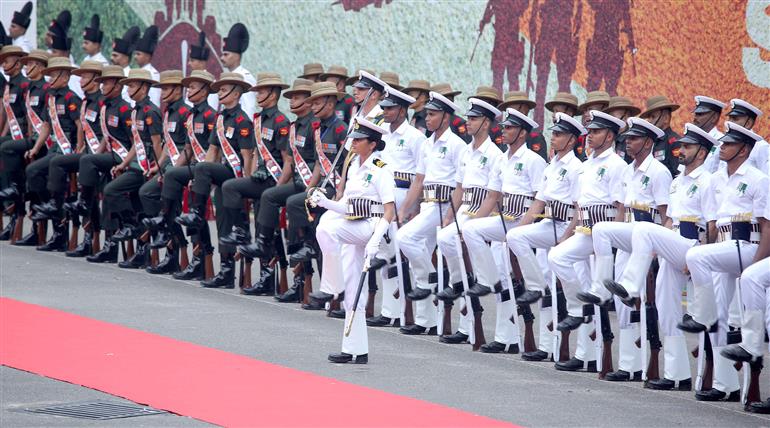 Glimpses of the Full Dress Rehearsal of 79th Independence Day celebrations at Red Fort, in Delhi on August 13, 2025.
