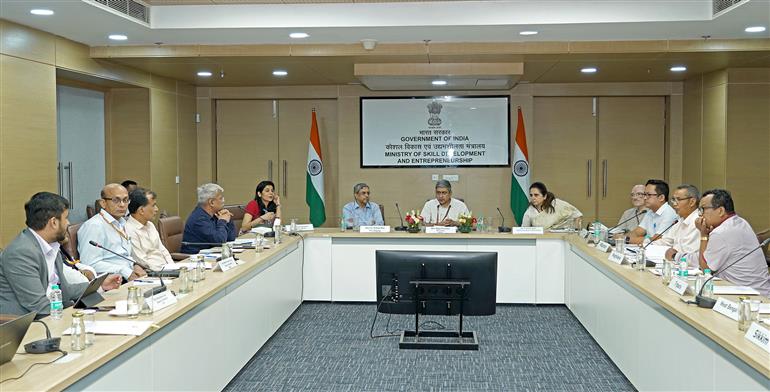 The Secretary, MSDE, Shri Rajit Punhani attends the Interactive Session on National Scheme for ITI upgradation, in New Delhi on August 13, 2025.