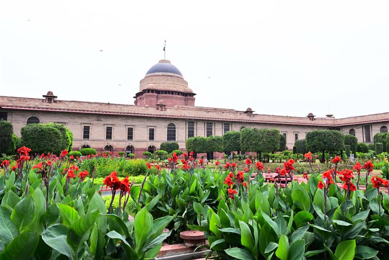 The President of India, Smt. Droupadi Murmu graces the opening of Amrit Udyan Summer Annuals Edition, 2025 at Rashtrapati Bhavan, in New Delhi on August 14, 2025.