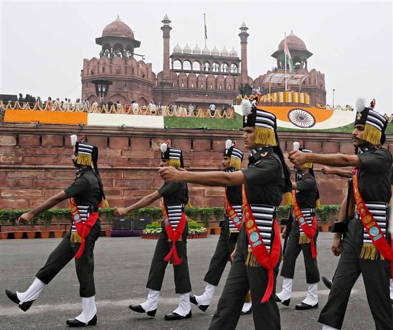 Glimpses of panoramic view on the occasion of 79th Independence Day celebrations at Red Fort, in Delhi on August 15, 2025.