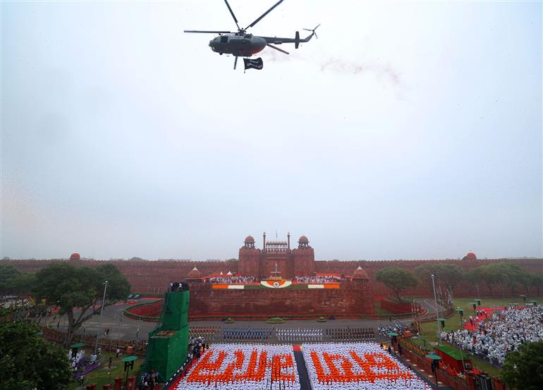 Glimpses of panoramic view on the occasion of 79th Independence Day celebrations at Red Fort, in Delhi on August 15, 2025.
