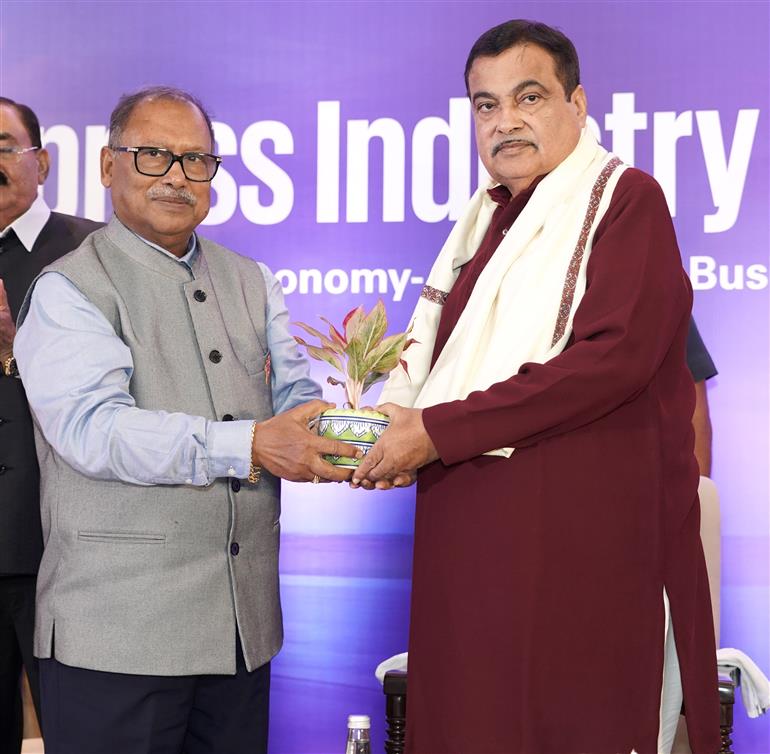The Union Minister of Road Transport and Highways, Shri Nitin Gadkari attends the launch event of KPMG report on ‘Express Industry in India: Powering India’s Economy, Connecting Businesses and Markets’ held, in New Delhi on August 19, 2025.