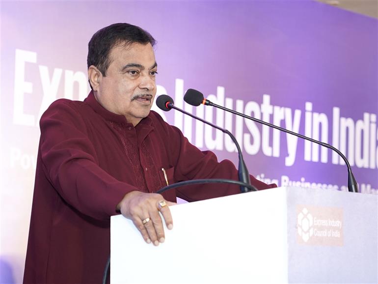 The Union Minister of Road Transport and Highways, Shri Nitin Gadkari addressing the launch event of KPMG report on ‘Express Industry in India: Powering India’s Economy, Connecting Businesses and Markets’ held, in New Delhi on August 19, 2025.