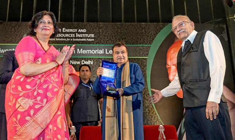 The Union Minister of Road Transport and Highways, Shri Nitin Gadkari attends ‘24th Darbari Seth Memorial Lecture’, in New Delhi on August 20, 2025.