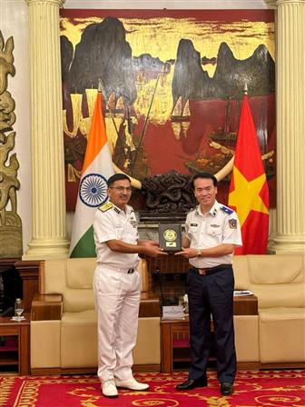 The 6th High-Level Meeting (HLM) between the Indian Coast Guard (ICG) and the Vietnam Coast Guard (VCG) in Hanoi, Vietnam on August 20, 2025. 
