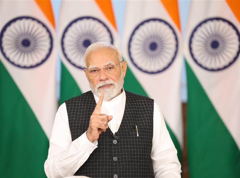PM addresses at National Space Day 2025 via video message on August 23, 2025.