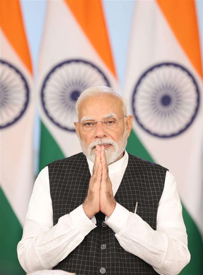 PM addresses at National Space Day 2025 via video message on August 23, 2025.