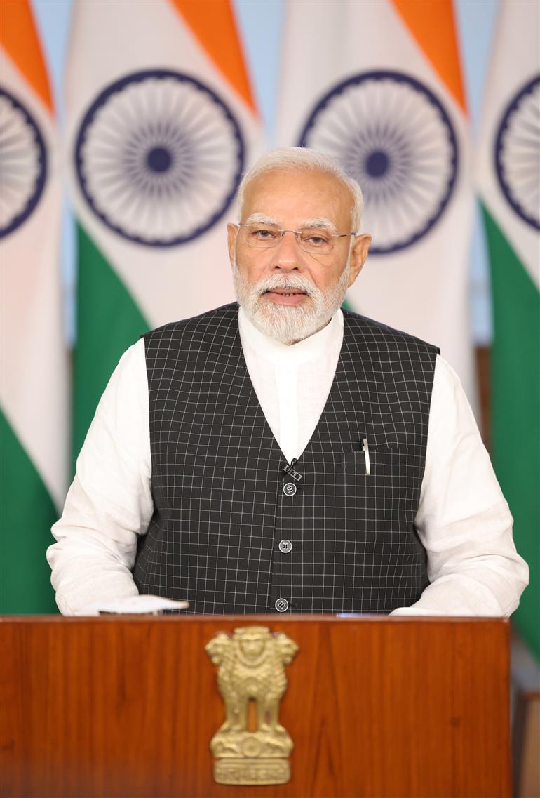 PM addresses at National Space Day 2025 via video message on August 23, 2025.