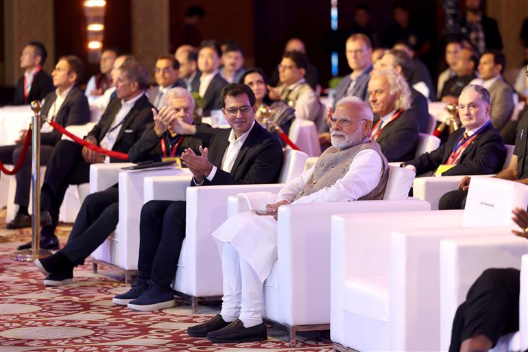 PM at the Economic Times (ET) World Leaders Forum-2025, in New Delhi on August 23, 2025.