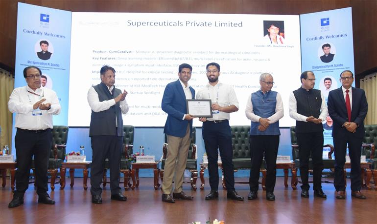 The Minister of State for Rural Development and Communications, Dr. Chandra Sekhar Pemmasani attends the 42nd foundation day of CDOT at C-DOT Campus, Mehrauli, in New Delhi on August 25, 2025.