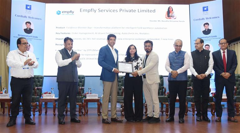 The Minister of State for Rural Development and Communications, Dr. Chandra Sekhar Pemmasani attends the 42nd foundation day of CDOT at C-DOT Campus, Mehrauli, in New Delhi on August 25, 2025.