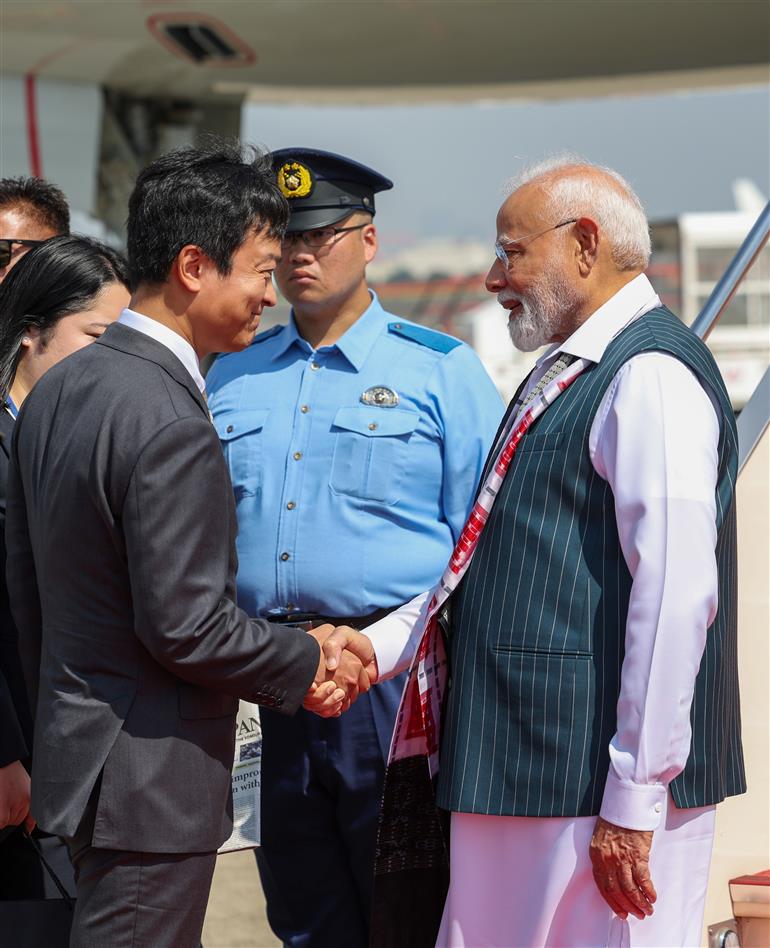 PM arrives in Tokyo on a two-day official visit to participate in the 15th India-Japan Annual Summit, in Japan on August 29, 2025.:Prime Minister's Office PM arrives in Tokyo on a two-day official visit to participate in the 15th India-Japan Annual Summit, in Japan on August 29, 2025.:Prime Minister