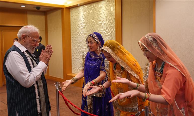 PM receives a rousing welcome by Indian community upon his arrival at a hotel in Tokyo, Japan on August 29, 2025.:Prime Minister's Office PM receives a rousing welcome by Indian community upon his arrival at a hotel in Tokyo, Japan on August 29, 2025.:Prime Minister