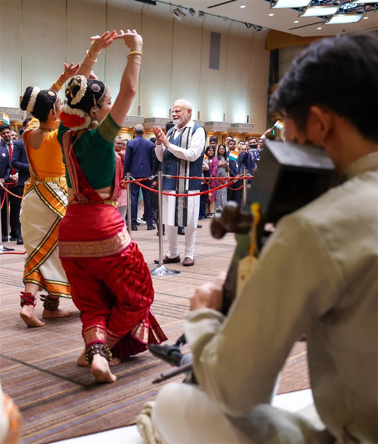 PM receives a rousing welcome by Indian community upon his arrival at a hotel in Tokyo, Japan on August 29, 2025.:Prime Minister's Office PM receives a rousing welcome by Indian community upon his arrival at a hotel in Tokyo, Japan on August 29, 2025.:Prime Minister