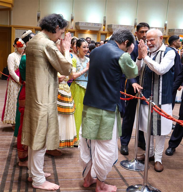 PM receives a rousing welcome by Indian community upon his arrival at a hotel in Tokyo, Japan on August 29, 2025.:Prime Minister's Office PM receives a rousing welcome by Indian community upon his arrival at a hotel in Tokyo, Japan on August 29, 2025.:Prime Minister