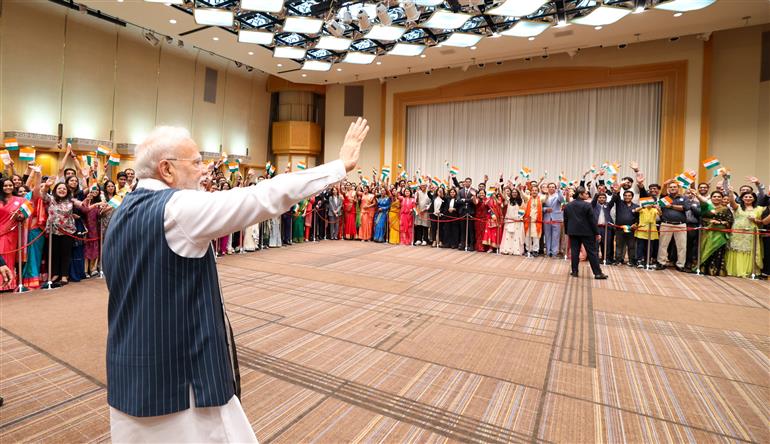 PM receives a rousing welcome by Indian community upon his arrival at a hotel in Tokyo, Japan on August 29, 2025.:Prime Minister's Office PM receives a rousing welcome by Indian community upon his arrival at a hotel in Tokyo, Japan on August 29, 2025.:Prime Minister