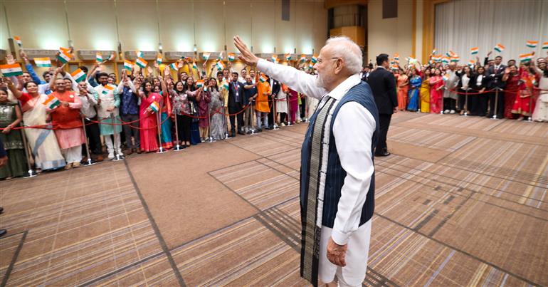 PM receives a rousing welcome by Indian community upon his arrival at a hotel in Tokyo, Japan on August 29, 2025.:Prime Minister's Office PM receives a rousing welcome by Indian community upon his arrival at a hotel in Tokyo, Japan on August 29, 2025.:Prime Minister