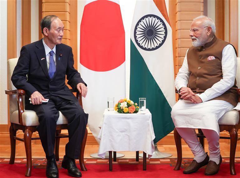 PM meeting with Former Prime Minister of Japan, Mr. Yoshihide Suga in Tokyo, Japan on August 29, 2025.:Prime Minister's Office PM meeting with Former Prime Minister of Japan, Mr. Yoshihide Suga in Tokyo, Japan on August 29, 2025.:Prime Minister