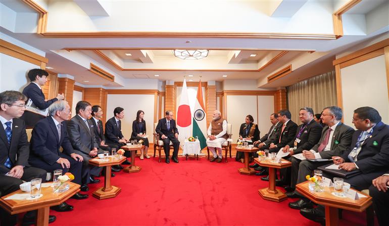 PM meeting with Former Prime Minister of Japan, Mr. Yoshihide Suga in Tokyo, Japan on August 29, 2025.:Prime Minister's Office PM meeting with Former Prime Minister of Japan, Mr. Yoshihide Suga in Tokyo, Japan on August 29, 2025.:Prime Minister