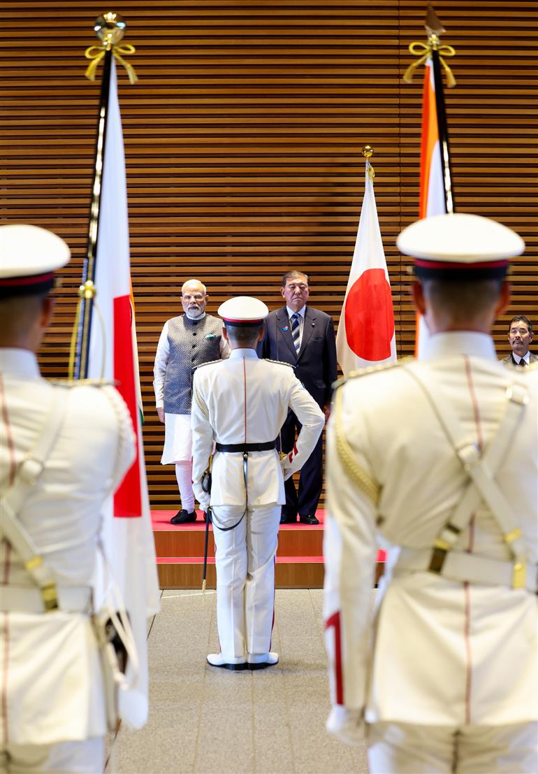 PM receives Guard of Honour in Tokyo, Japan on August 29, 2025.:Prime Minister's Office PM receives Guard of Honour in Tokyo, Japan on August 29, 2025.:Prime Minister