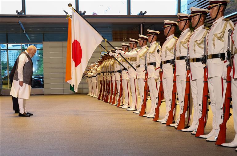 PM receives Guard of Honour in Tokyo, Japan on August 29, 2025.:Prime Minister's Office PM receives Guard of Honour in Tokyo, Japan on August 29, 2025.:Prime Minister
