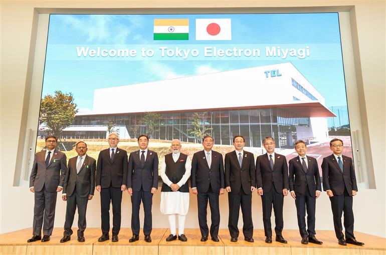 PM in a group photograph in Sendai, Japan on August 30, 2025.:Prime Minister's Office PM in a group photograph in Sendai, Japan on August 30, 2025.:Prime Minister