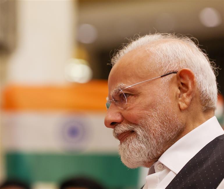 PM receives warm welcome by the Indian community at hotel in Tianjin, China on August 30, 2025.:Prime Minister's Office PM receives warm welcome by the Indian community at hotel in Tianjin, China on August 30, 2025.:Prime Minister
