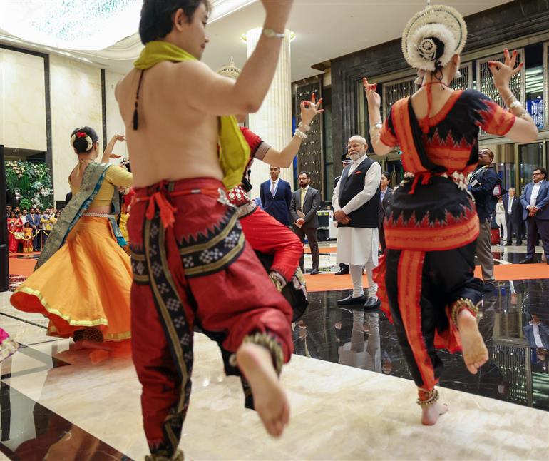 PM receives warm welcome by the Indian community at hotel in Tianjin, China on August 30, 2025.:Prime Minister's Office PM receives warm welcome by the Indian community at hotel in Tianjin, China on August 30, 2025.:Prime Minister