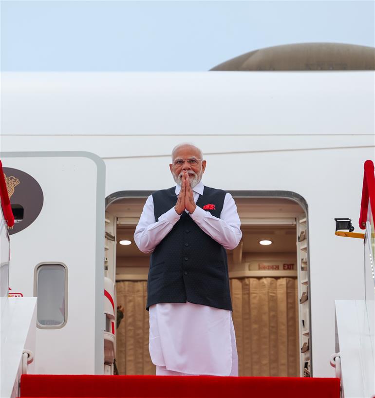 PM arrives in Tianjin, China on August 30, 2025.
