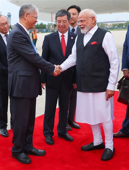 PM arrives in Tianjin, China on August 30, 2025.
