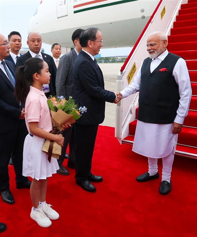 PM arrives in Tianjin, China on August 30, 2025.