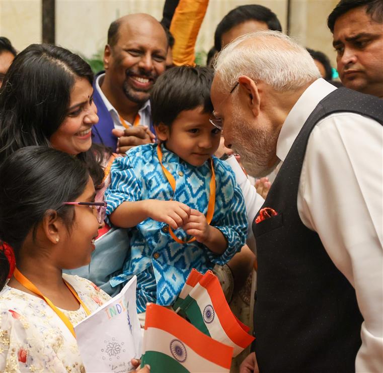PM receives warm welcome by the Indian community at hotel in Tianjin, China on August 30, 2025.:Prime Minister's Office PM receives warm welcome by the Indian community at hotel in Tianjin, China on August 30, 2025.:Prime Minister