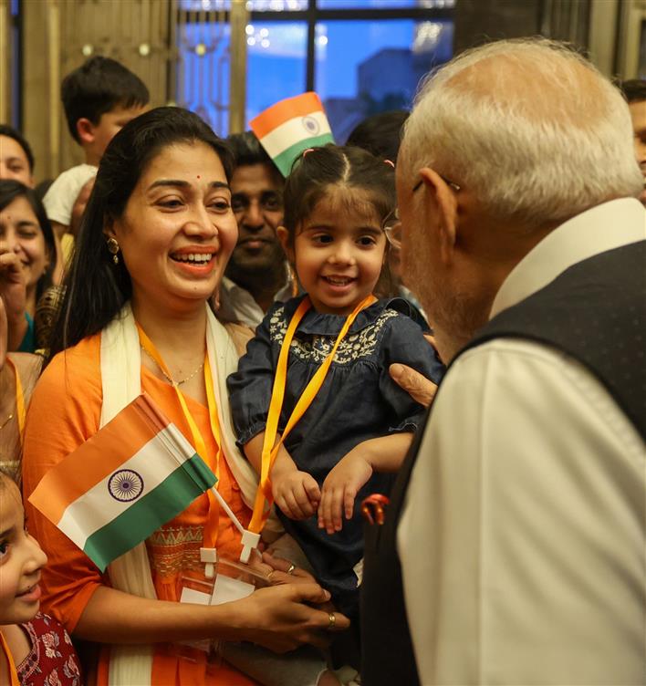 PM receives warm welcome by the Indian community at hotel in Tianjin, China on August 30, 2025.:Prime Minister's Office PM receives warm welcome by the Indian community at hotel in Tianjin, China on August 30, 2025.:Prime Minister