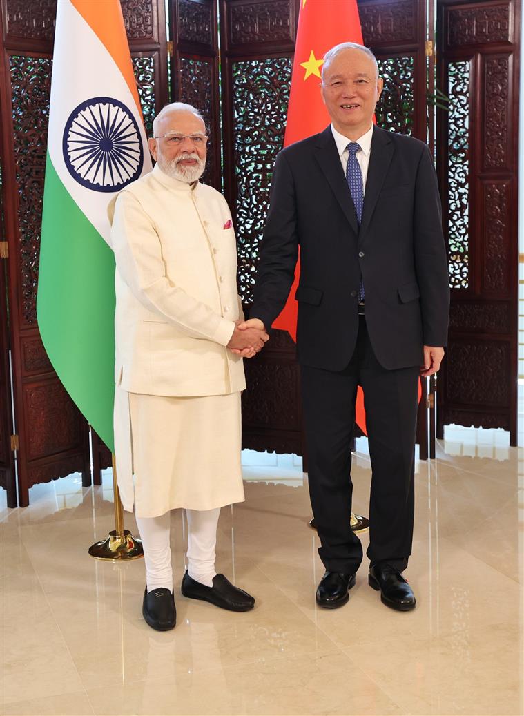 PM meeting with Cai Qi Politburo standing Committee Member and First Ranked Secretary of the Secretariat of the CPC Central Committee in Tianjin, China on August 31, 2025. :Prime Minister's Office PM meeting with Cai Qi Politburo standing Committee Member and First Ranked Secretary of the Secretariat of the CPC Central Committee in Tianjin, China on August 31, 2025. :Prime Minister