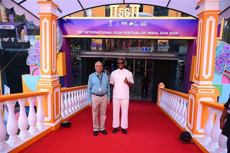 Glimpses of the Red carpet of film “My Father’s Shadow” during the 56th International Film Festival of India (IFFI), in Goa on November 25, 2025.