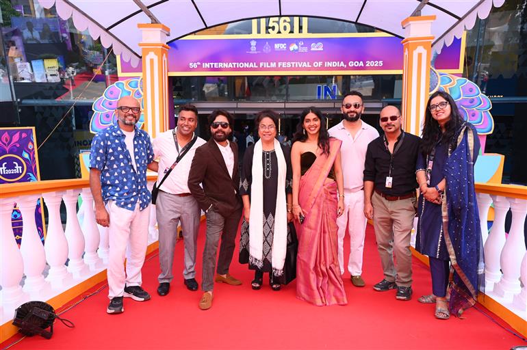 Glimpses of the Red carpet of film “Khoya Paya” during the 56th International Film Festival of India (IFFI), in Goa on November 25, 2025.