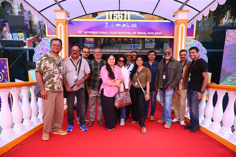 Glimpses of the Red carpet of film “Vanya” during the 56th International Film Festival of India (IFFI), in Goa on November 25, 2025.