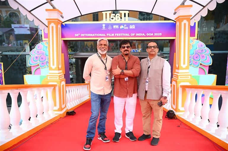 Glimpses of the Red carpet of film “Imbu” during the 56th International Film Festival of India (IFFI), in Goa on November 25, 2025.