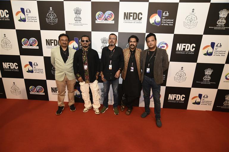 Glimpses of the Red carpet of film “Bhaimon Da” during the 56th International Film Festival of India (IFFI), in Goa on November 25, 2025.