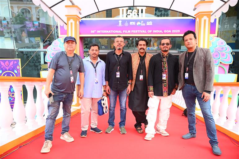 Glimpses of the Red carpet of film “Bhaimon Da” during the 56th International Film Festival of India (IFFI), in Goa on November 25, 2025.