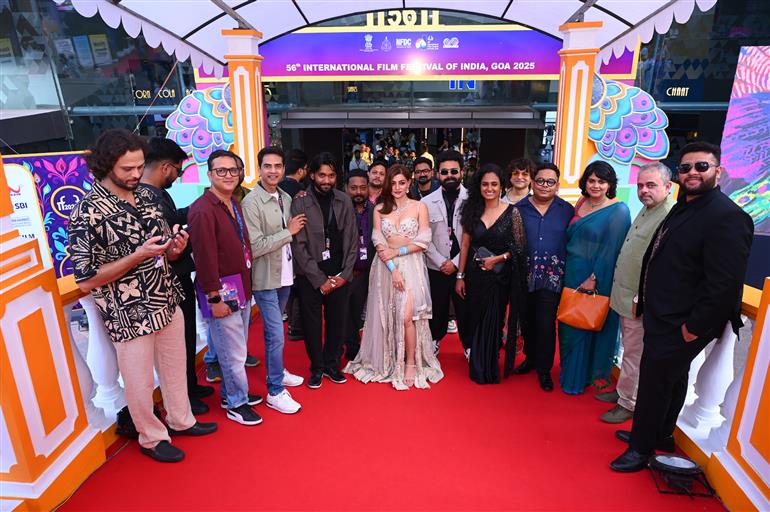Glimpses of the Red carpet of film “Bindusagar” during the 56th International Film Festival of India (IFFI), in Goa on November 25, 2025.