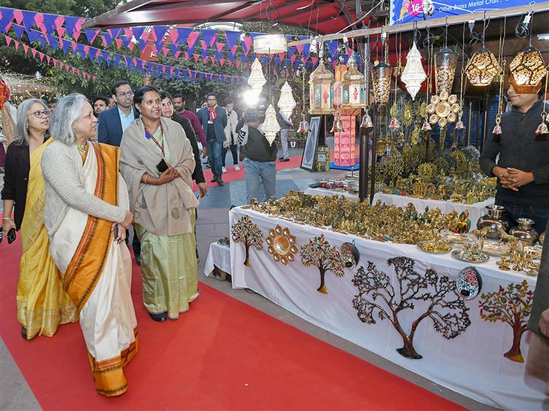 The Secretary, Ministry of Textiles, Smt. Neelam Shami Rao visits “The Master Creation 2.0 event” at Dilli Haat, INA on December 05, 2025.