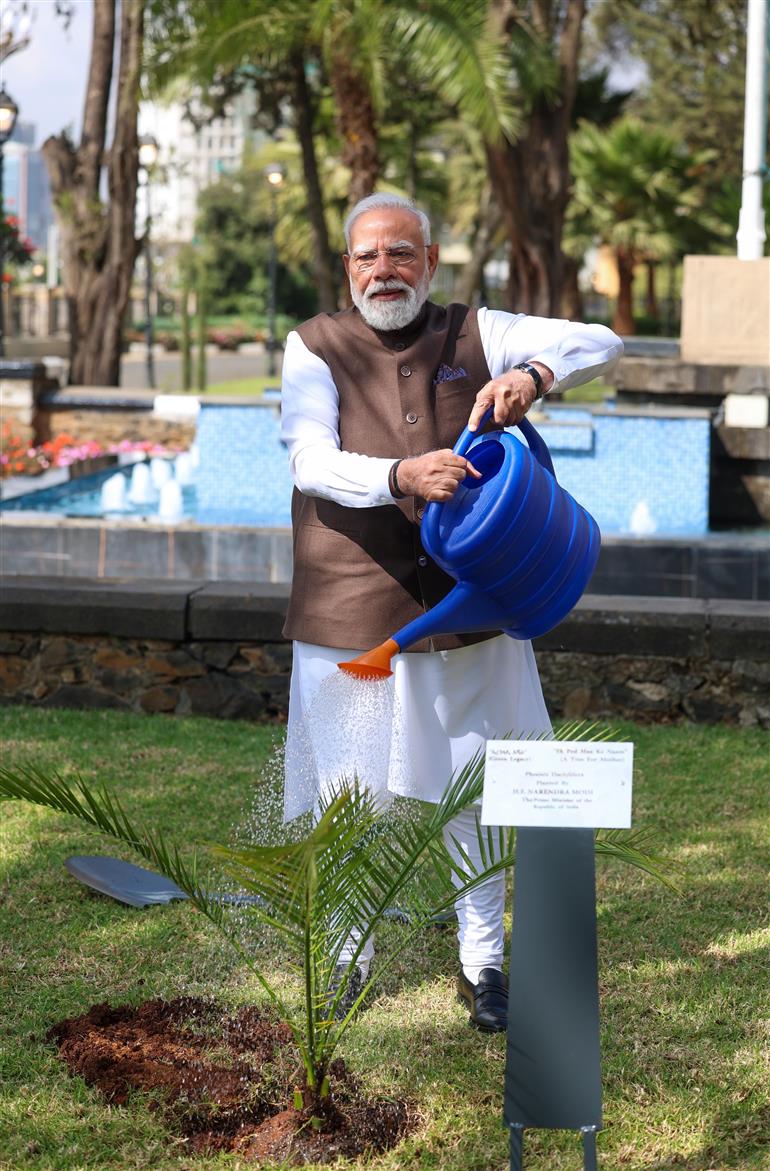 प्रधानमंत्री श्री नरेन्द्र मोदी ने 17 दिसंबर 2025 को इथियोपिया के अदीस अबाबा में ‘एक पेड़ माँ के नाम’ और इथियोपिया की ग्रीन लेगेसी पहल के तहत इथियोपियाई हाउस ऑफ पीपल्स रिप्रेज़ेंटेटिव्स परिसर में एक पौधा लगाया।:Prime Minister