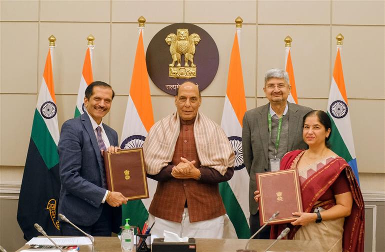 Defence Research & Development Organisation (DRDO) and Rashtriya Raksha University (RRU) have signed a Memorandum of Understanding (MoU) to foster collaboration in the areas of research, education, training and technology support for defence & internal security in the presence of the Union Minister for Defence, Shri Rajnath Singh at South Block, in New Delhi on December 22, 2025.