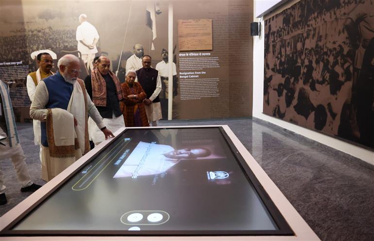 PM at the inauguration of the Rashtra Prerna Sthal at Lucknow, in Uttar Pradesh on December 25, 2025.