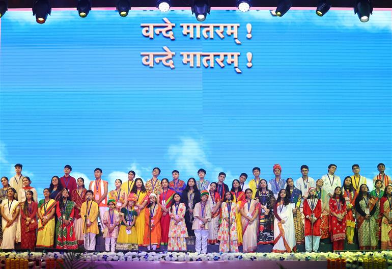 प्रधानमंत्री श्री नरेन्द्र मोदी 26 दिसंबर, 2025 को नई दिल्ली में वीर बाल दिवस कार्यक्रम में भाग लेते हुए।