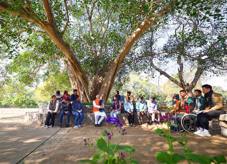 PM participates in 8th edition of Pariksha Pe Charcha (PPC), in New Delhi on February 10, 2025.