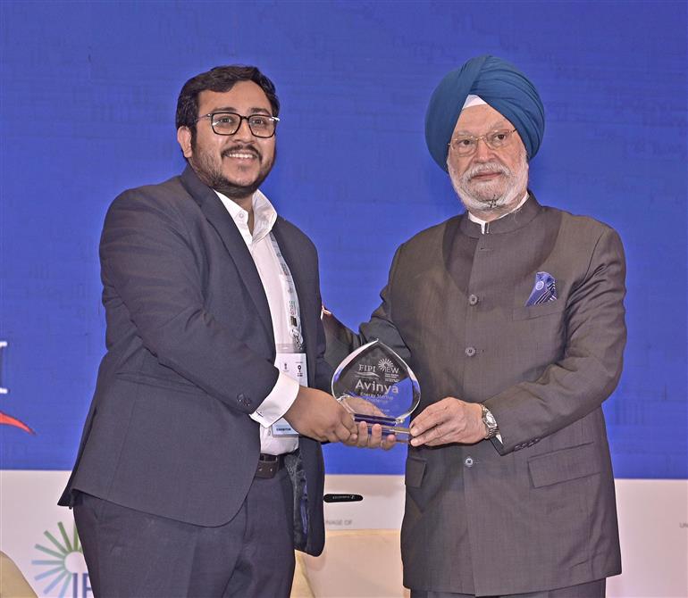 The Union Minister of Petroleum and Natural Gas, Shri Hardeep Singh Puri Attending Avinya 25 startup challenge during the India Energy Week 2025 in New Delhi on February 14, 2025.